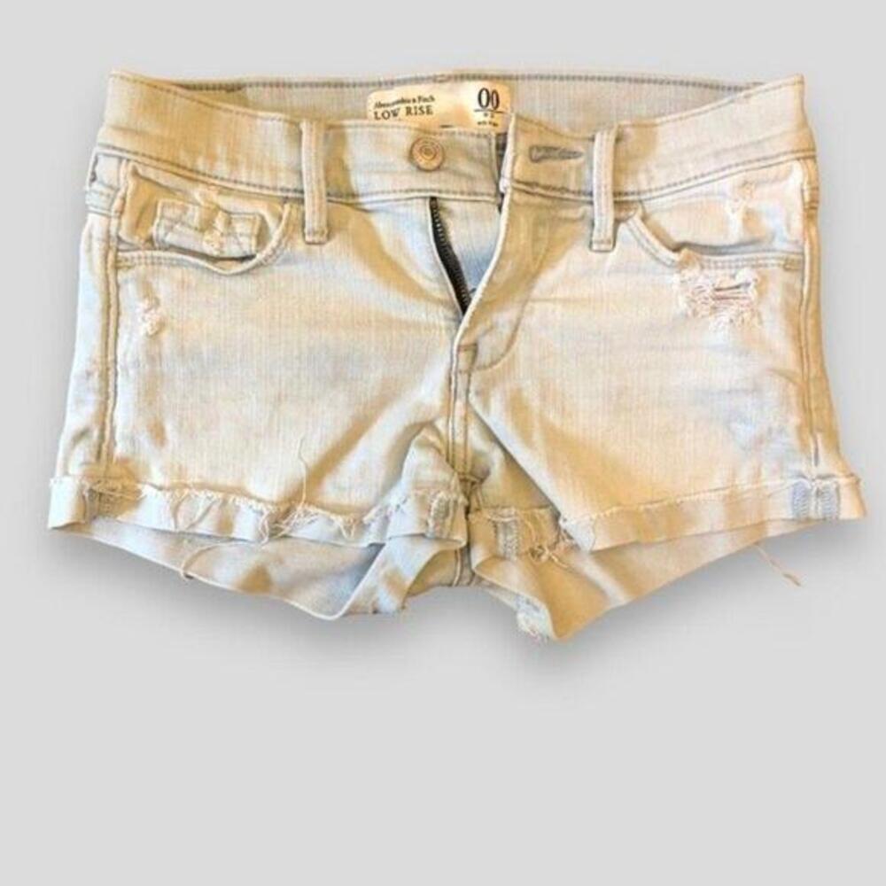 Abercrombie & Fitch Low Rise Denim Shorts - Size 00